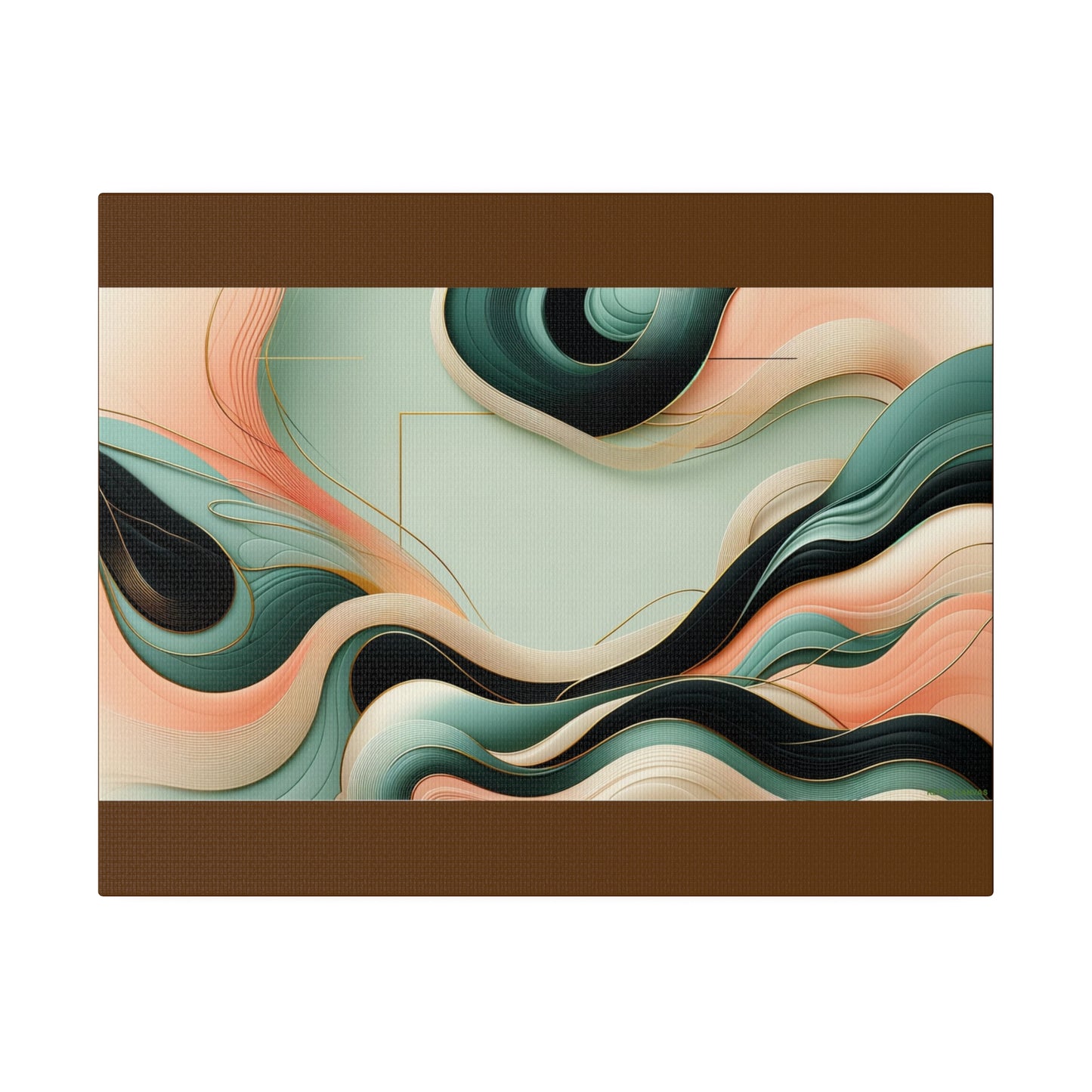 Art mural abstrait Nebula pour bureau | Toile mate marron, tendue, 0,75"