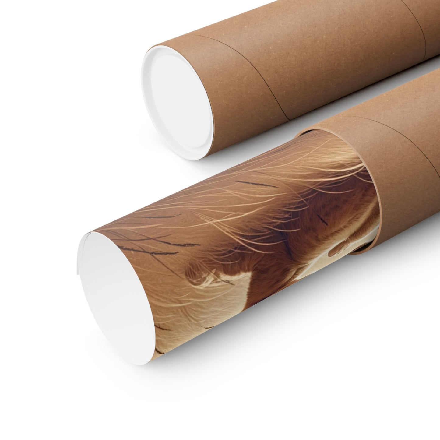 Décoration murale représentant un lionceau espiègle pour chambre d'enfant - Affiche mate beige