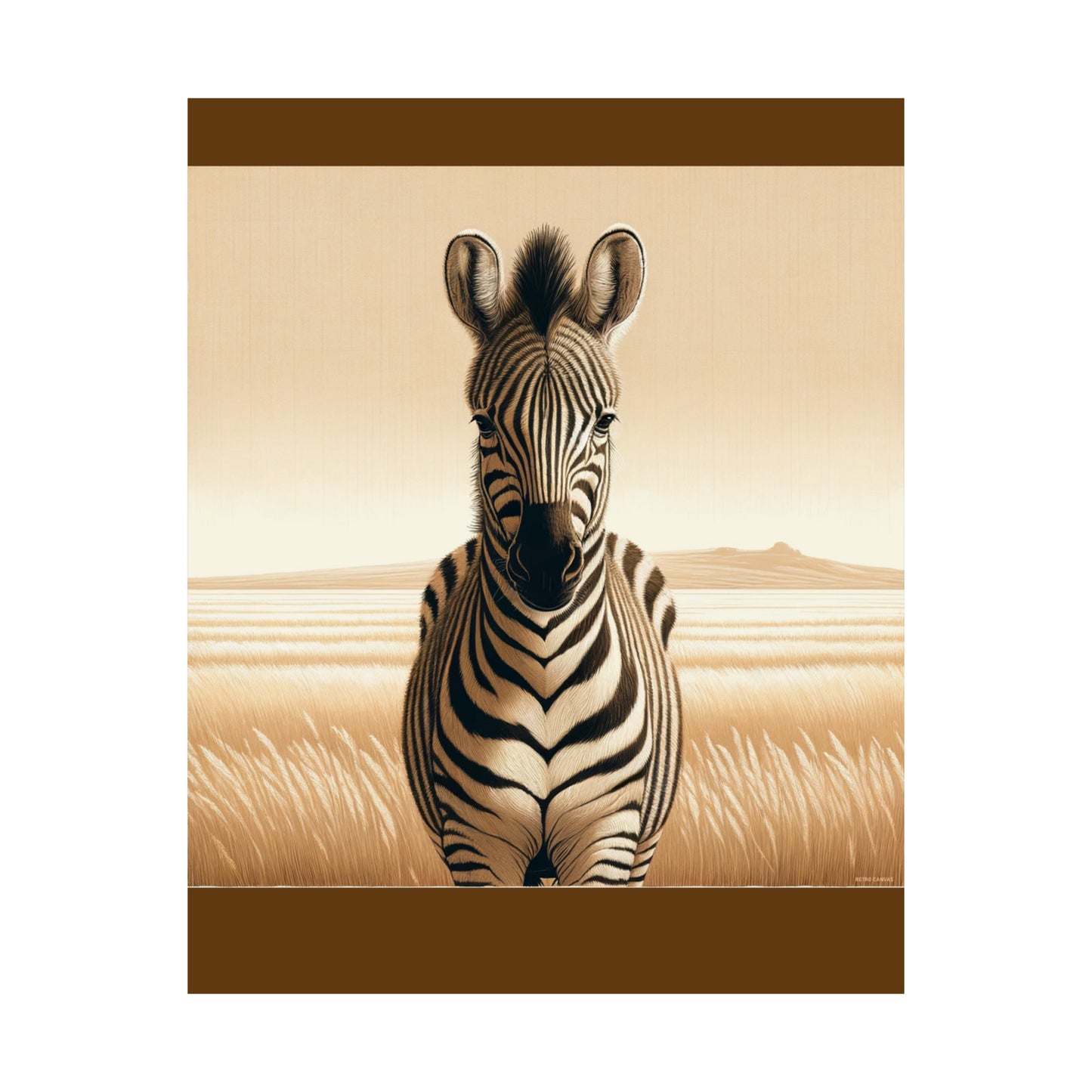 Affiches verticales mates marron Zebra |