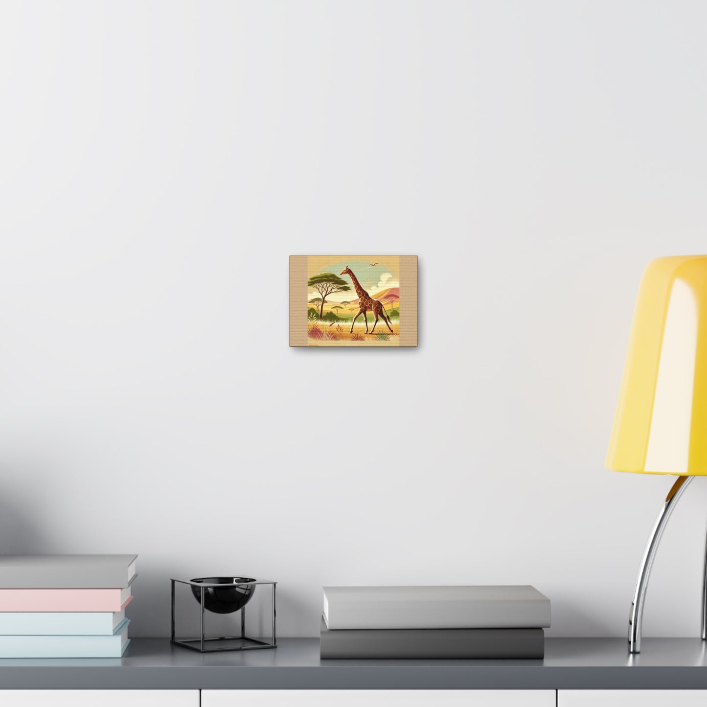Giraffe in the forest - tan Canvas Wrap