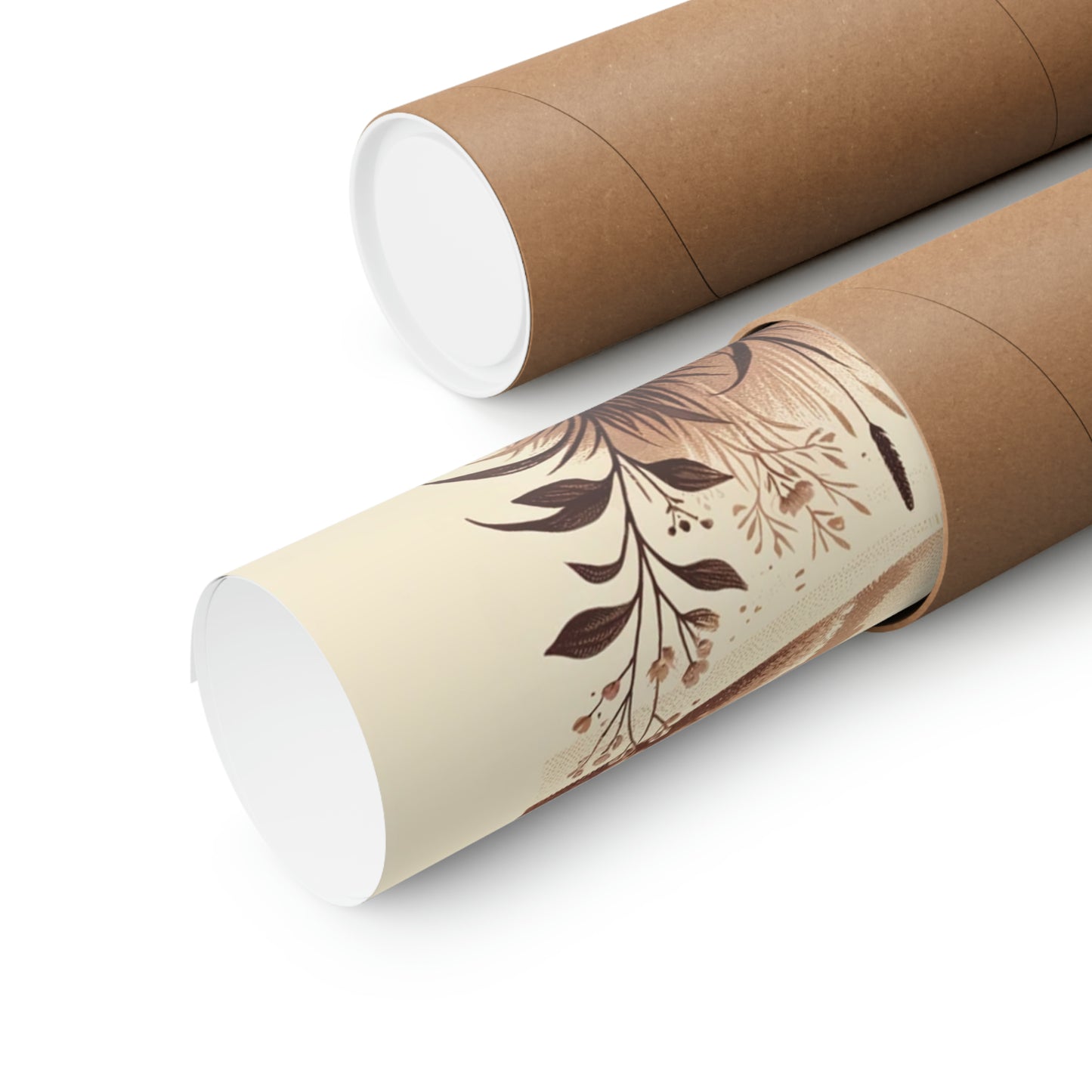 Cerf majestueux | Affiche verticale mate marron