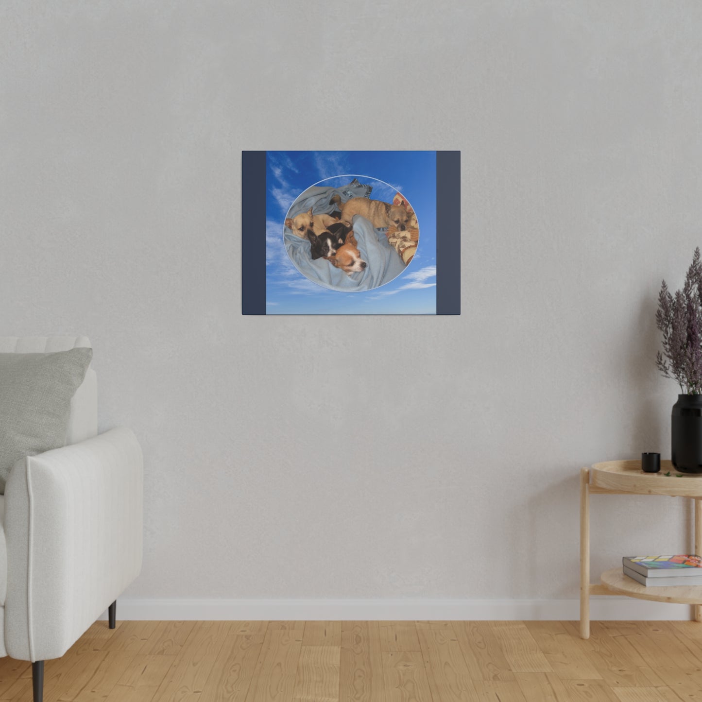 Custom Order - Storm Tippy Trouble Bronx -v2 | Blue Stretched Canvas