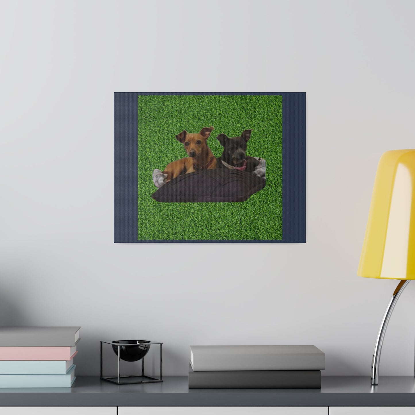 Custom Order - Nelson Dogs - Vintage Blue Stretched Canvas