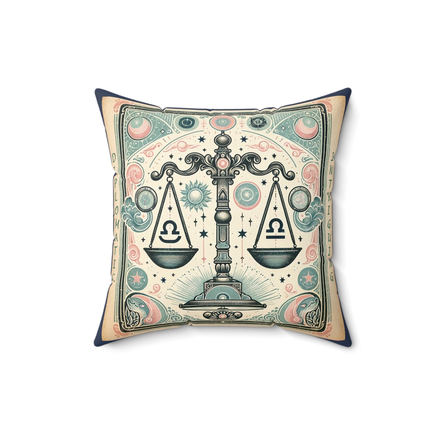 Balance vintage - Coussin en tissu bleu vintage