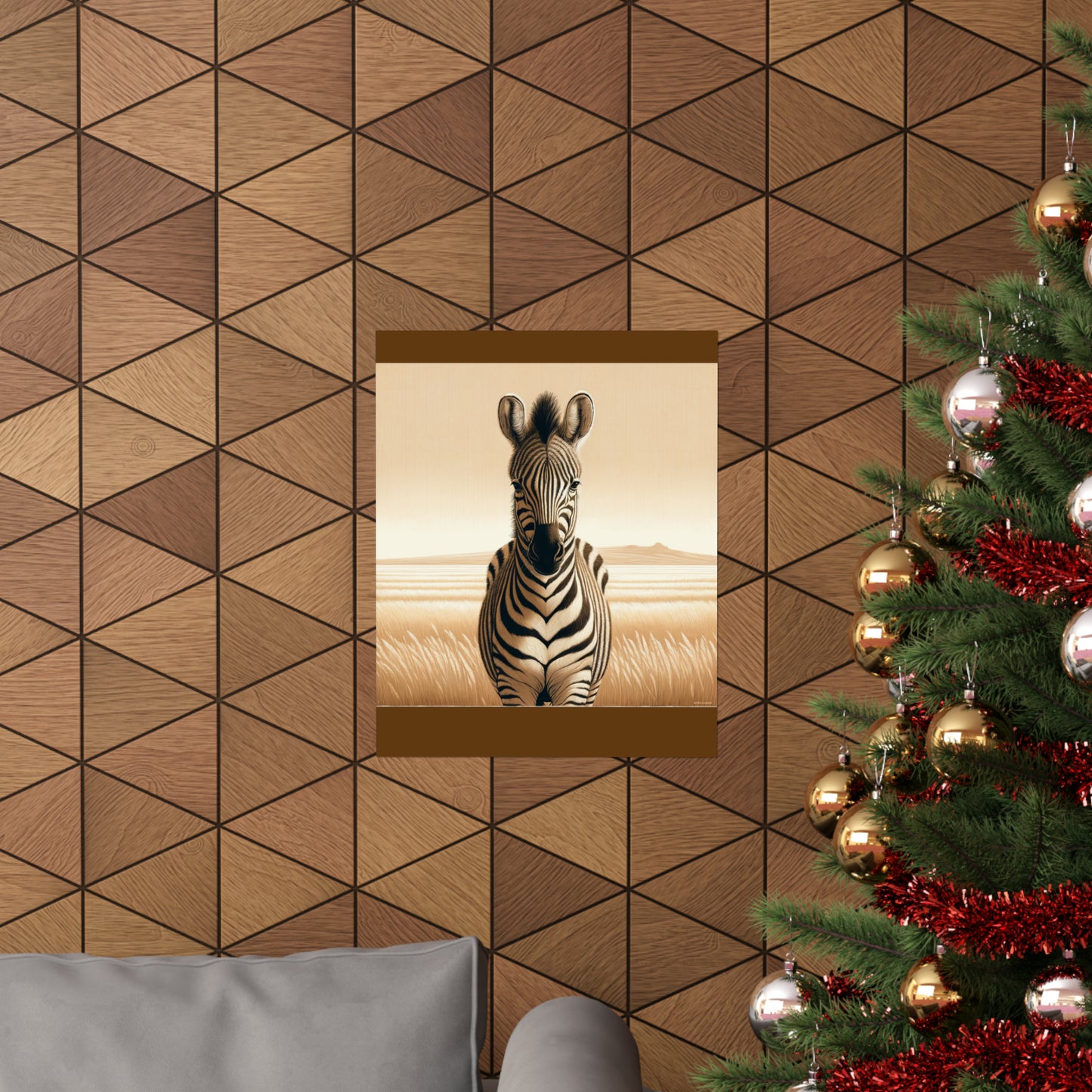Affiches verticales mates marron Zebra |