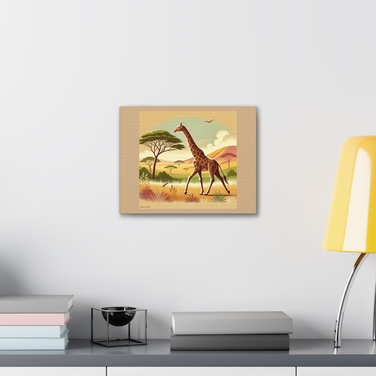 Giraffe in the forest - tan Canvas Wrap