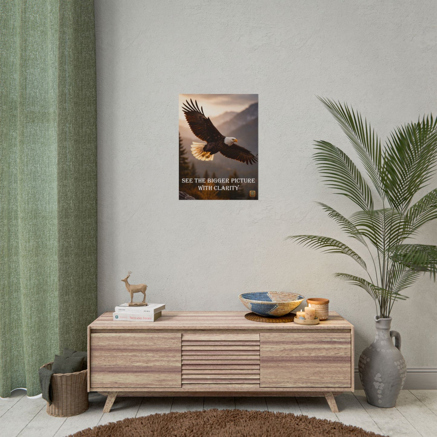 Eagle Poster – "See the Bigger Picture with Clarity" Motivational Wall Art