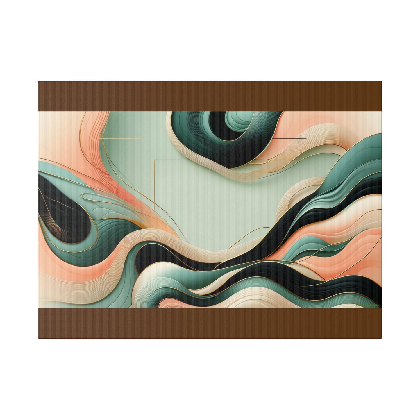 Art mural abstrait Nebula pour bureau | Toile mate marron, tendue, 0,75"