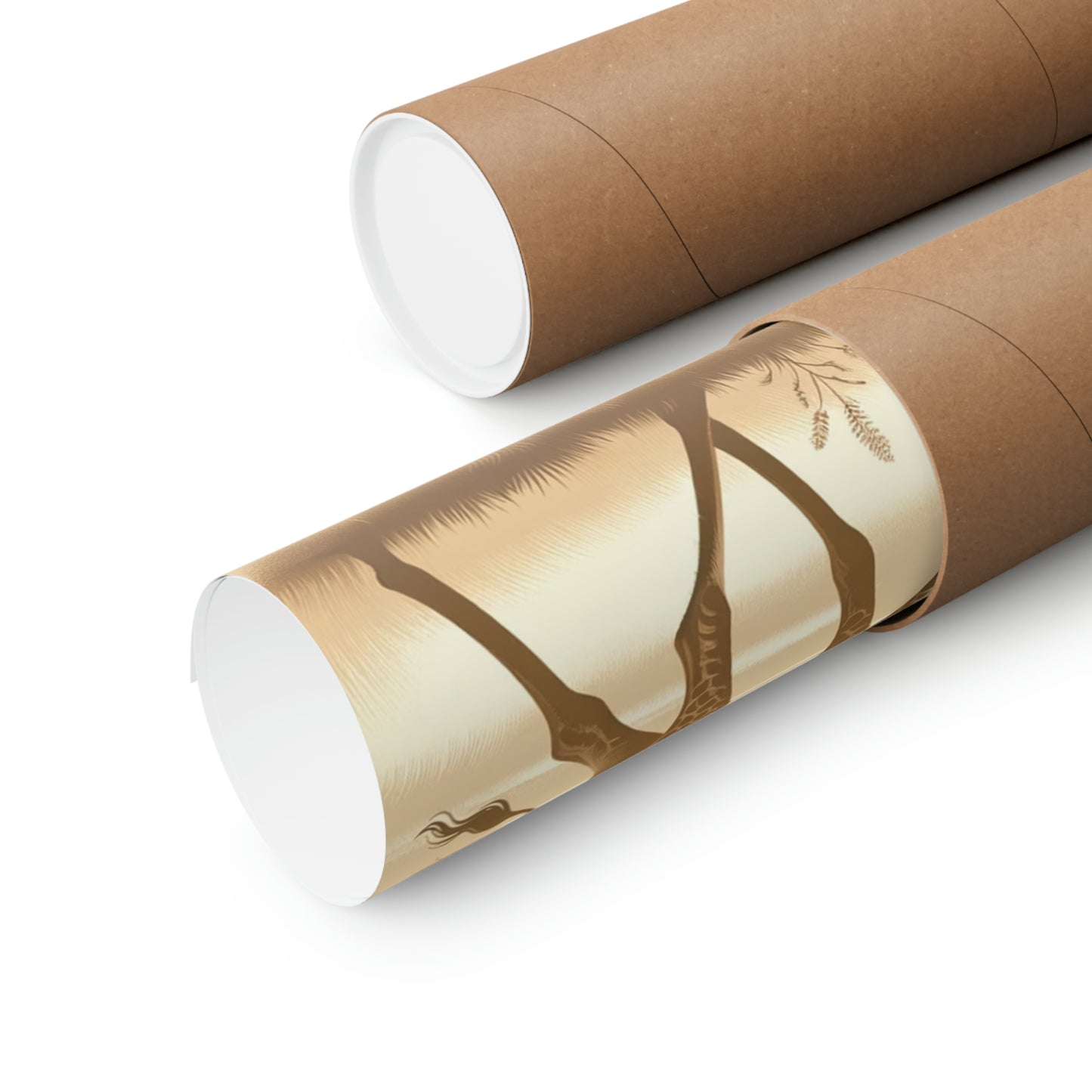 Girafe | Affiche verticale marron mat