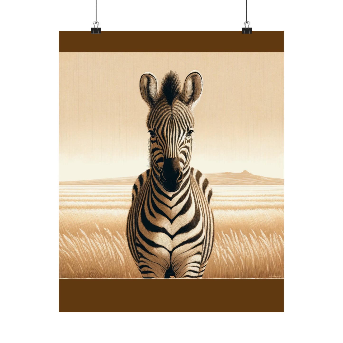 Affiches verticales mates marron Zebra |