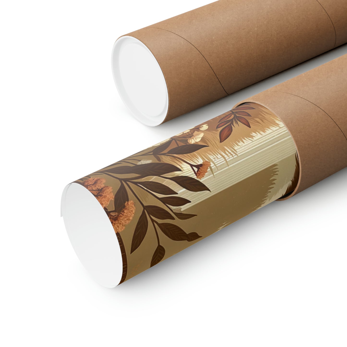 Wolf Portrait |Tan Matte Vertical Poster