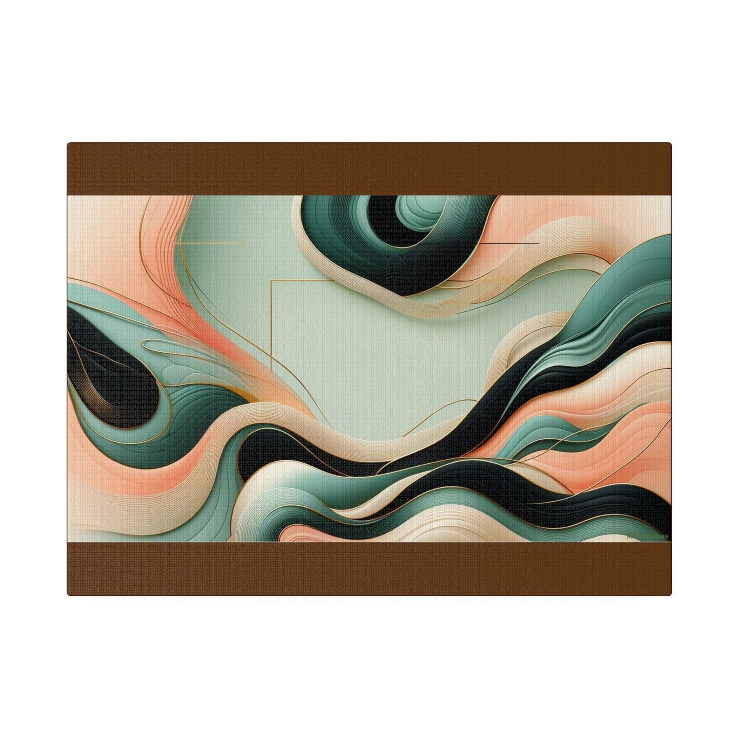 Art mural abstrait Nebula pour bureau | Toile mate marron, tendue, 0,75"