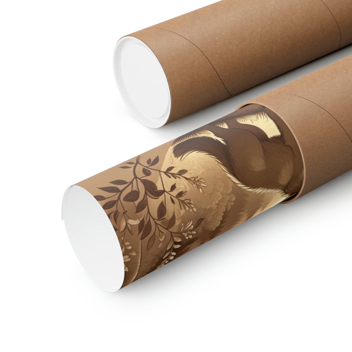 Hurlement des louveteaux | Affiche verticale mate marron