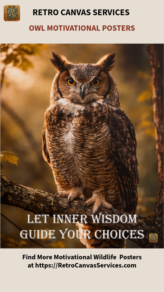 Owl Wisdom Poster — "Let Inner Wisdom Guide Your Choices"