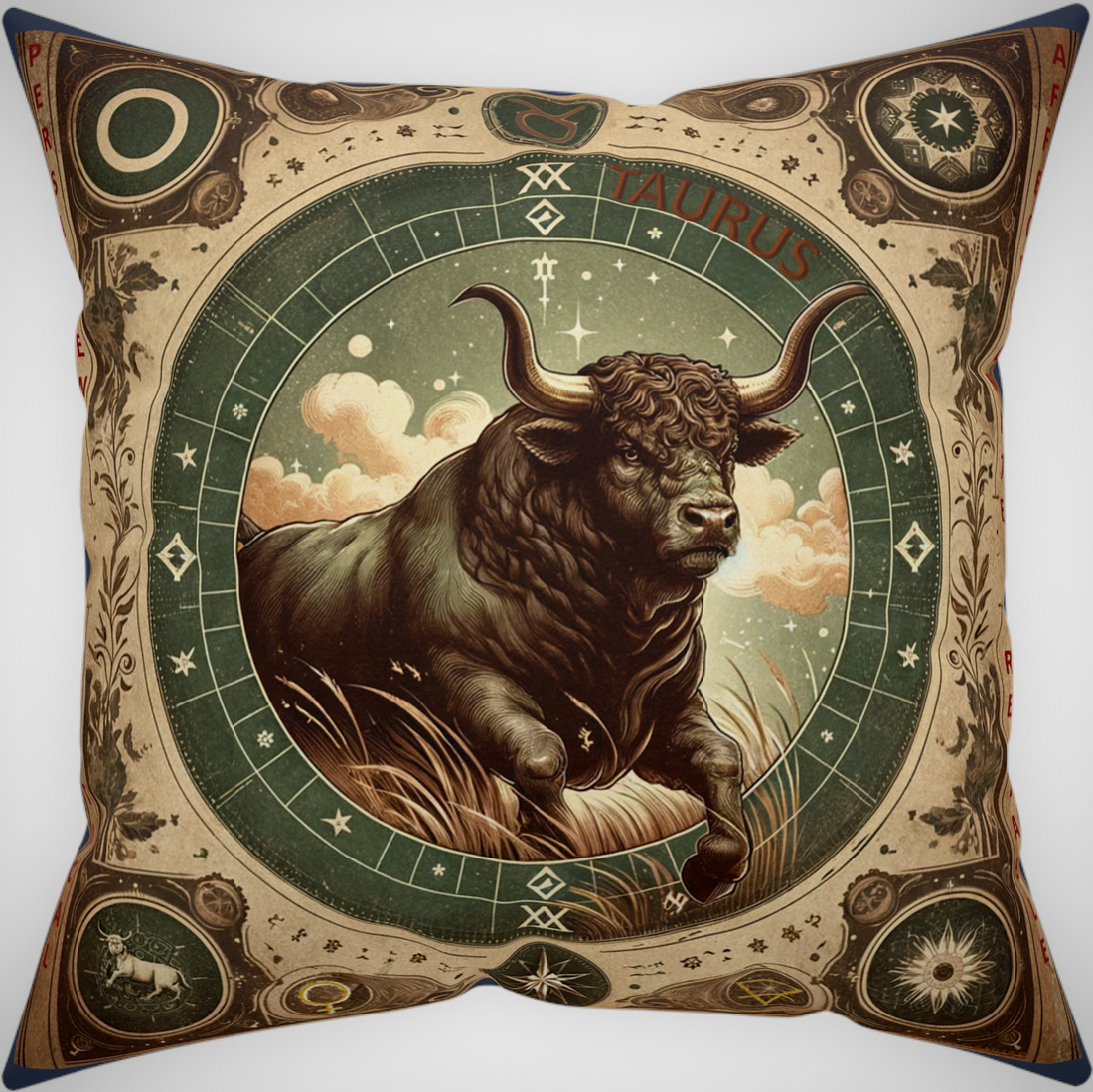 Taurus Zodiac Pillow from Retro Canvas Services