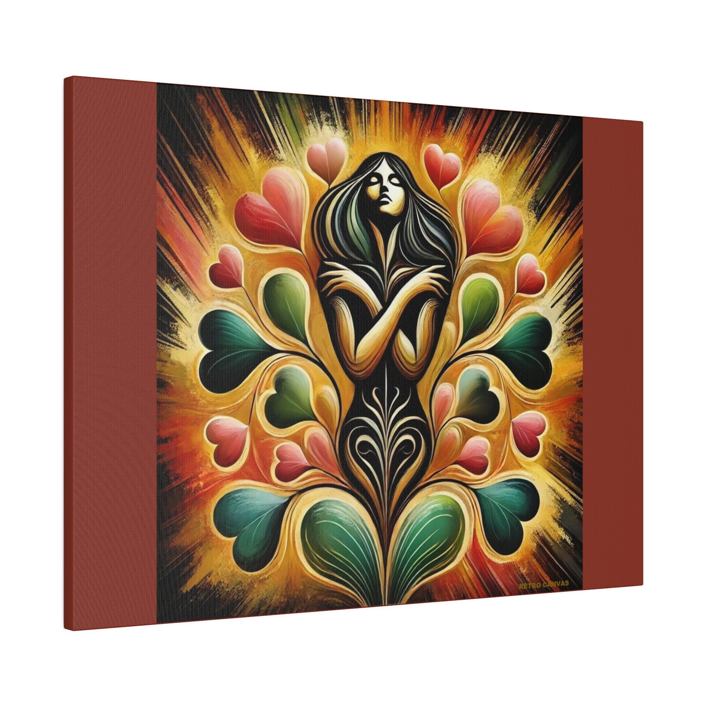 The Love Within- Burnt Umber Matte Stretched Canvas