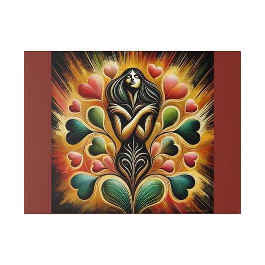 The Love Within- Burnt Umber Matte Stretched Canvas