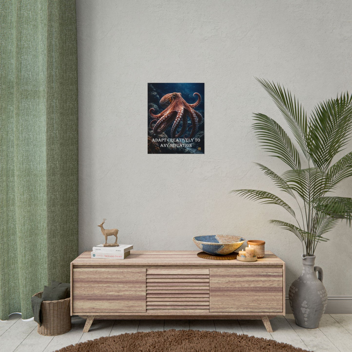 Octopus 'Adapt Creatively to Any Situation' Motivational Poster Wall Art