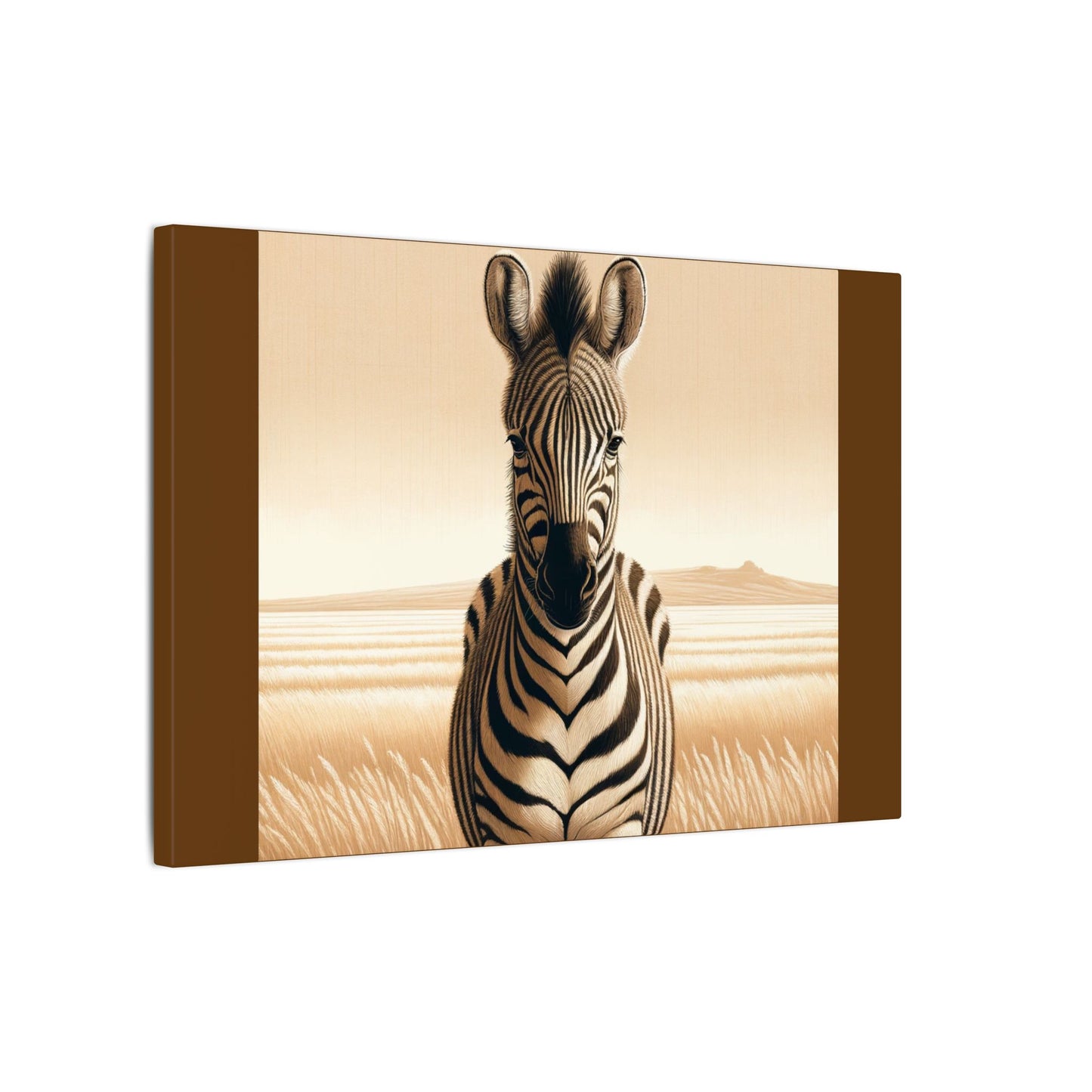 Toile zébrée vintage marron