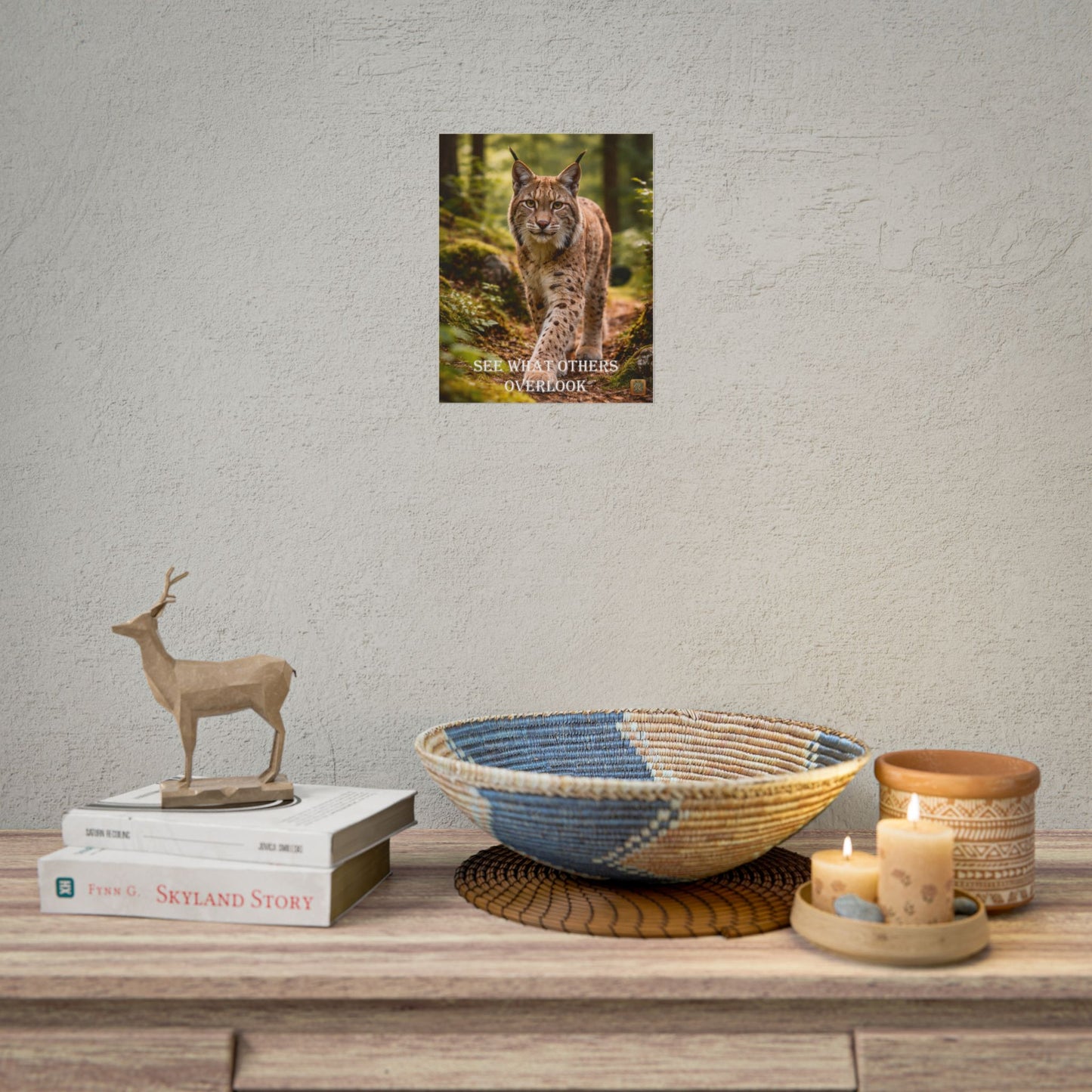 Lynx in Forest Poster — Wildlife Photography Wall Art
