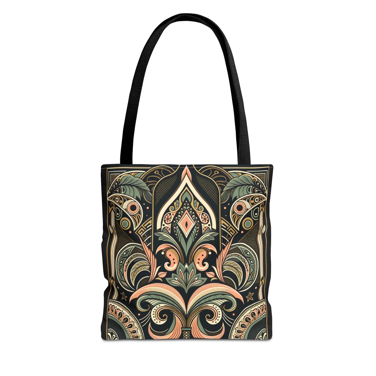 Art Deco Black Palm Surprise Tote Bag