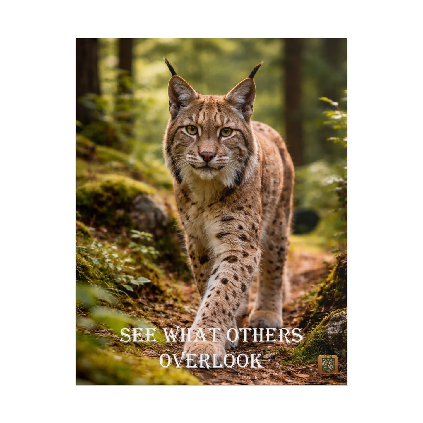Lynx in Forest Poster — Wildlife Photography Wall Art