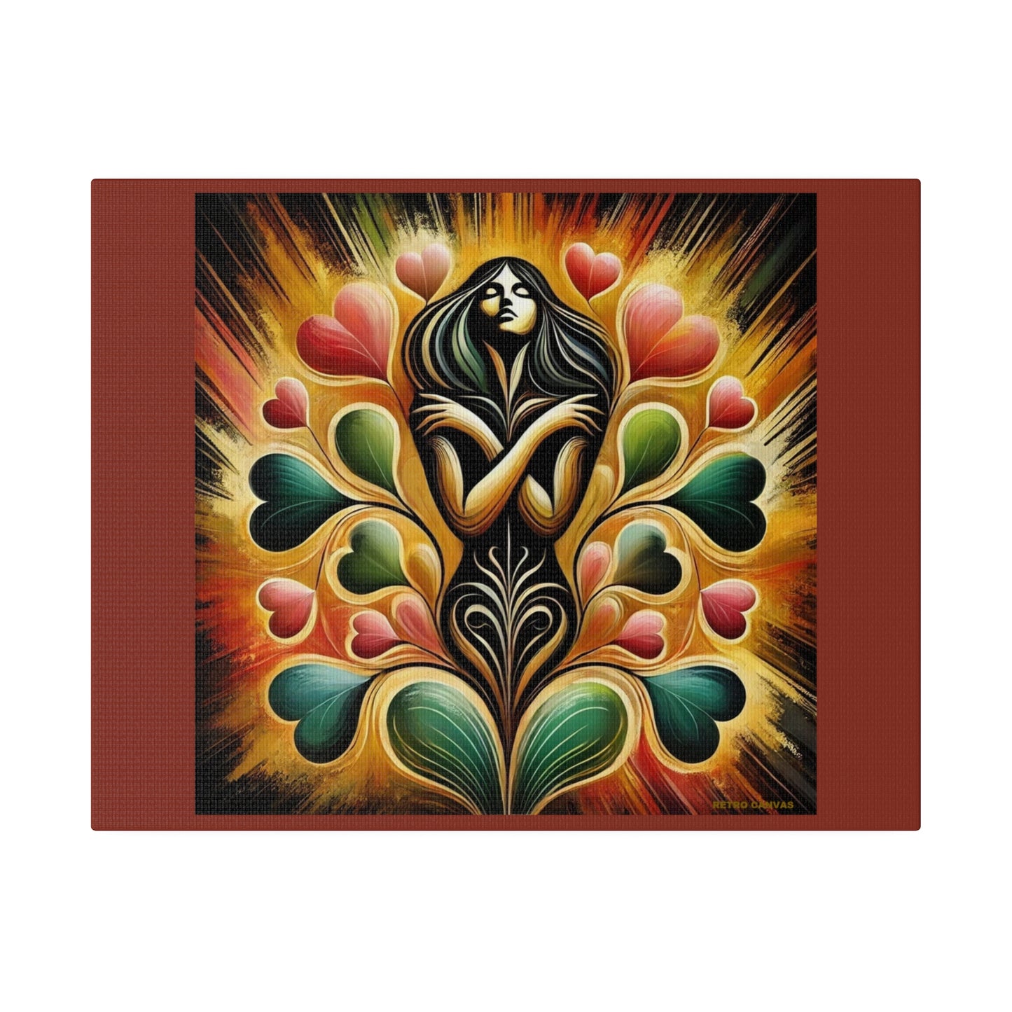 The Love Within- Burnt Umber Matte Stretched Canvas