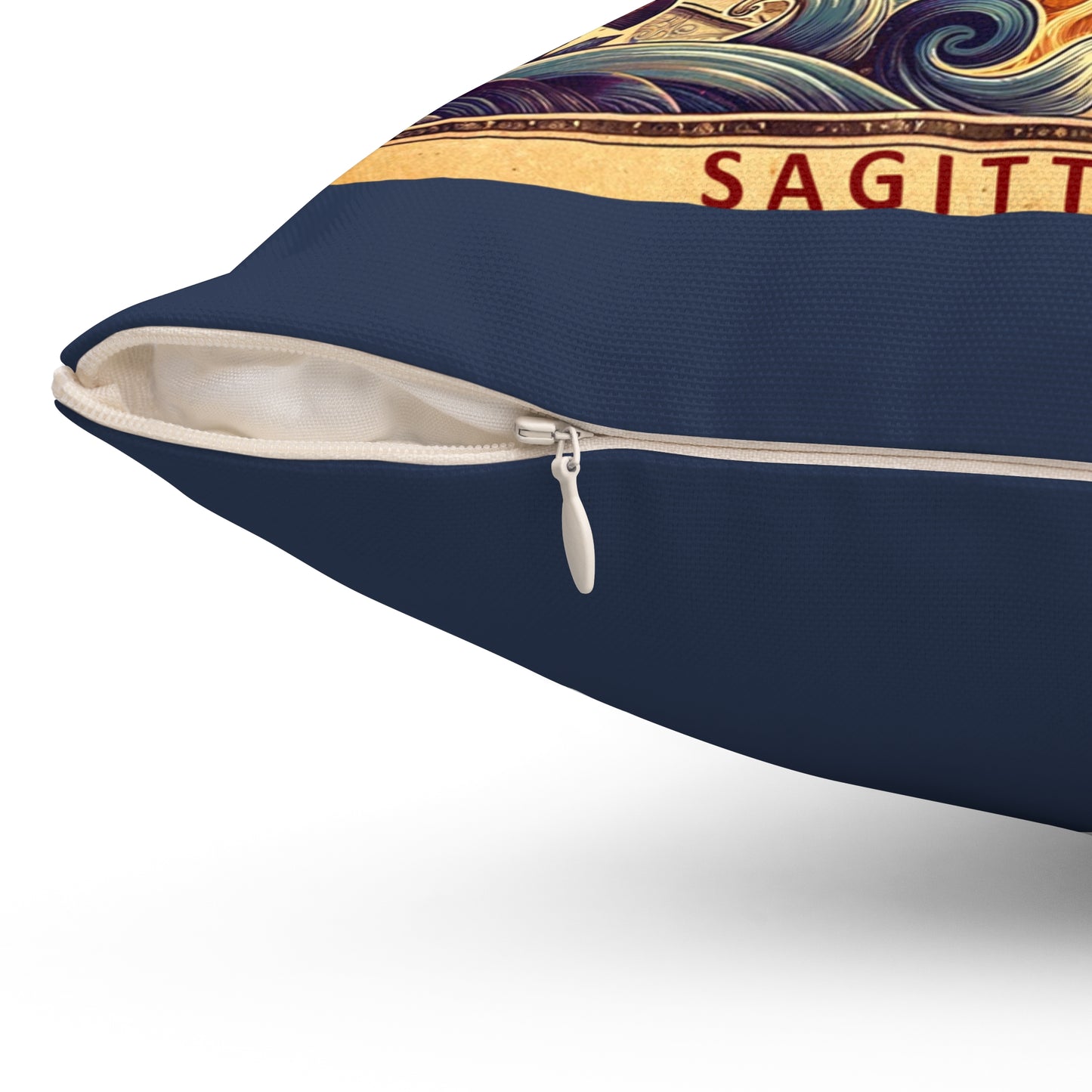 Sagittaire Vintage - Coussin carré avec fermeture éclair