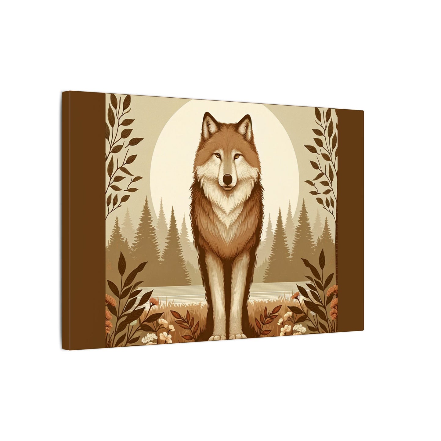 Vintage Wolf - Toile Marron