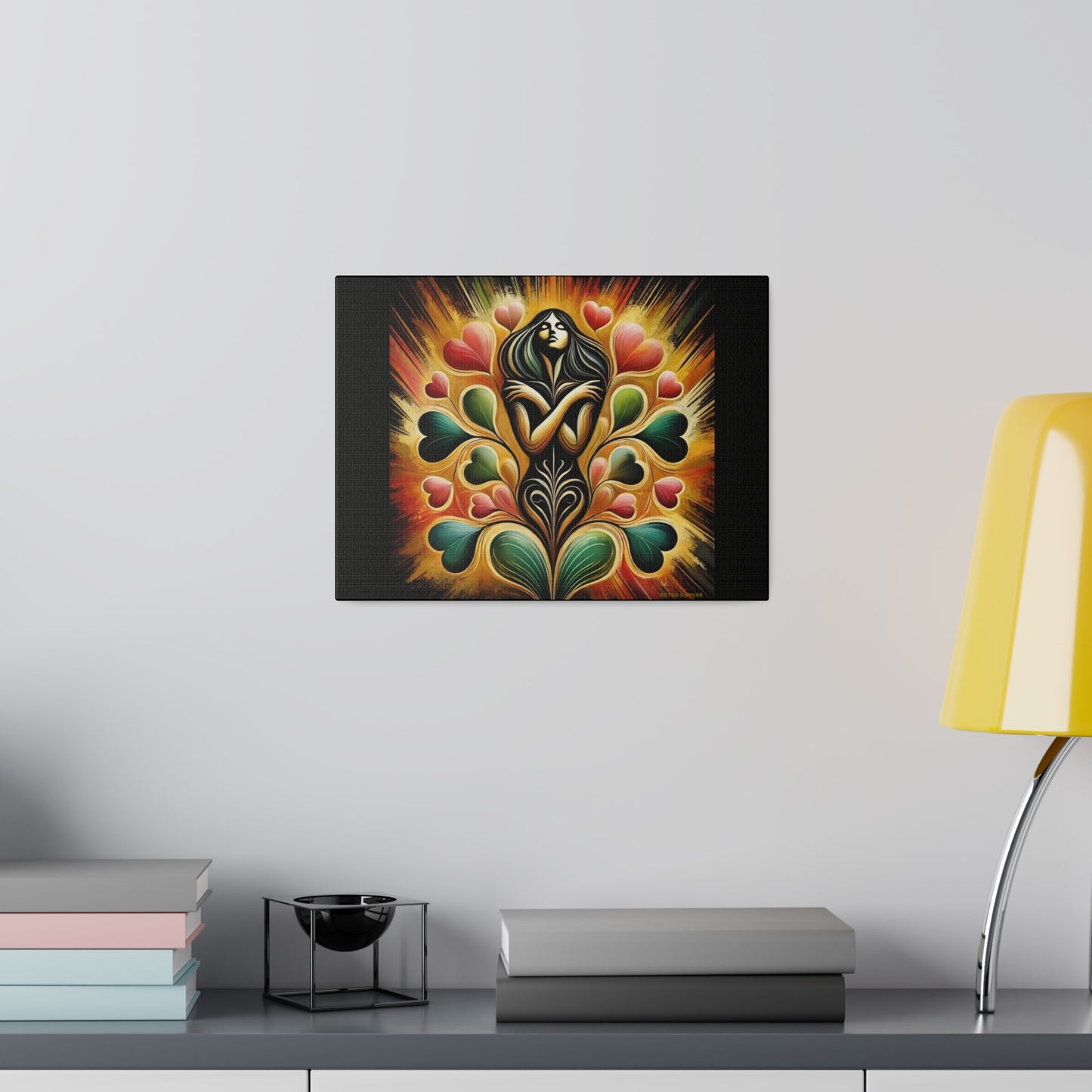 The Love Within- Black Matte Stretched Canvas