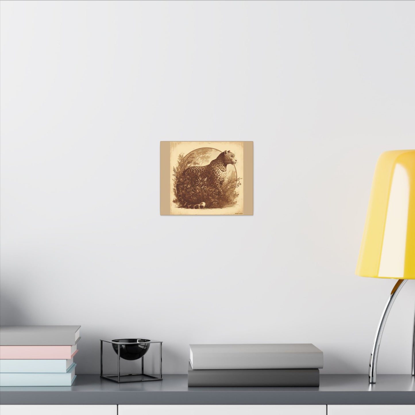 Leopard Animal Wall Art - Tan Canvas| Wildlife Animal Lovers