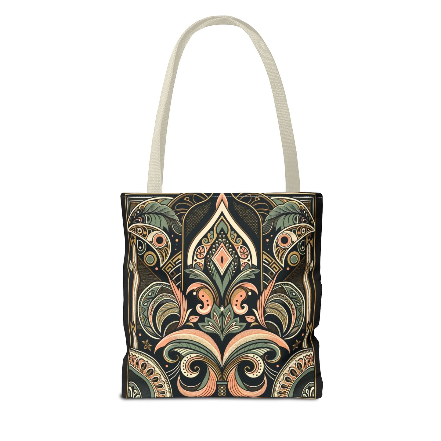 Art Deco Black Palm Surprise Tote Bag