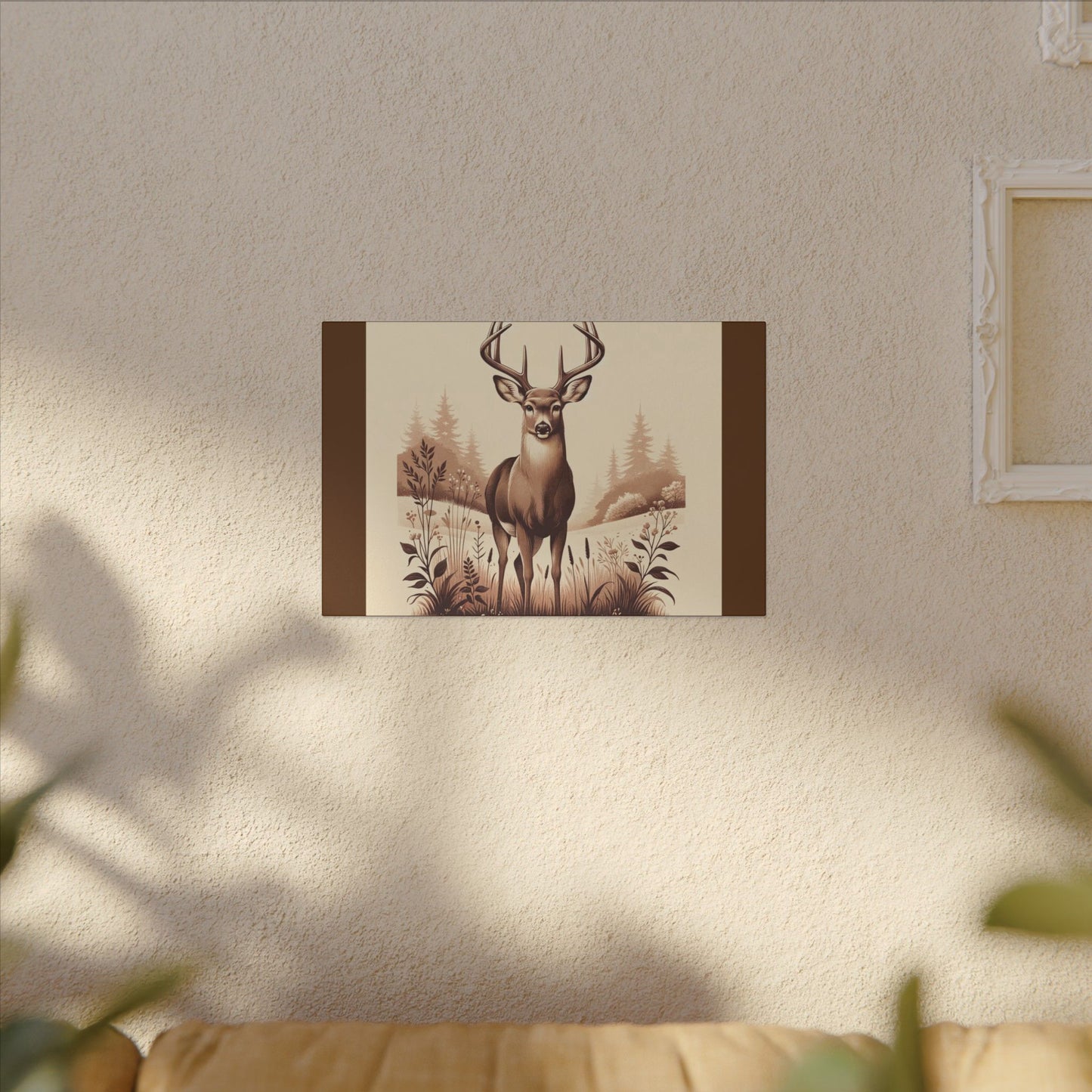 Cerf vintage - Toile marron