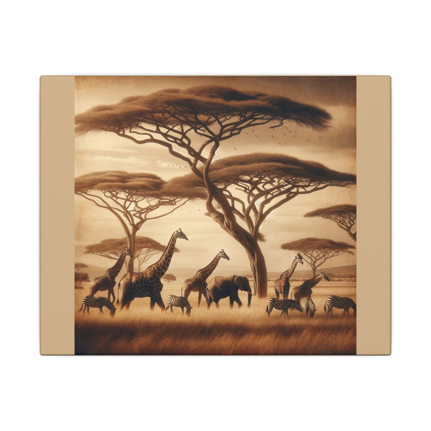 Safari - Enveloppe en toile beige
