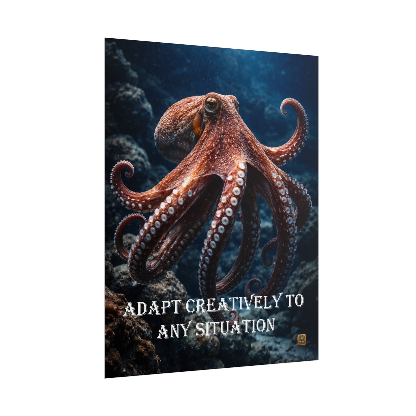 Octopus 'Adapt Creatively to Any Situation' Motivational Poster Wall Art