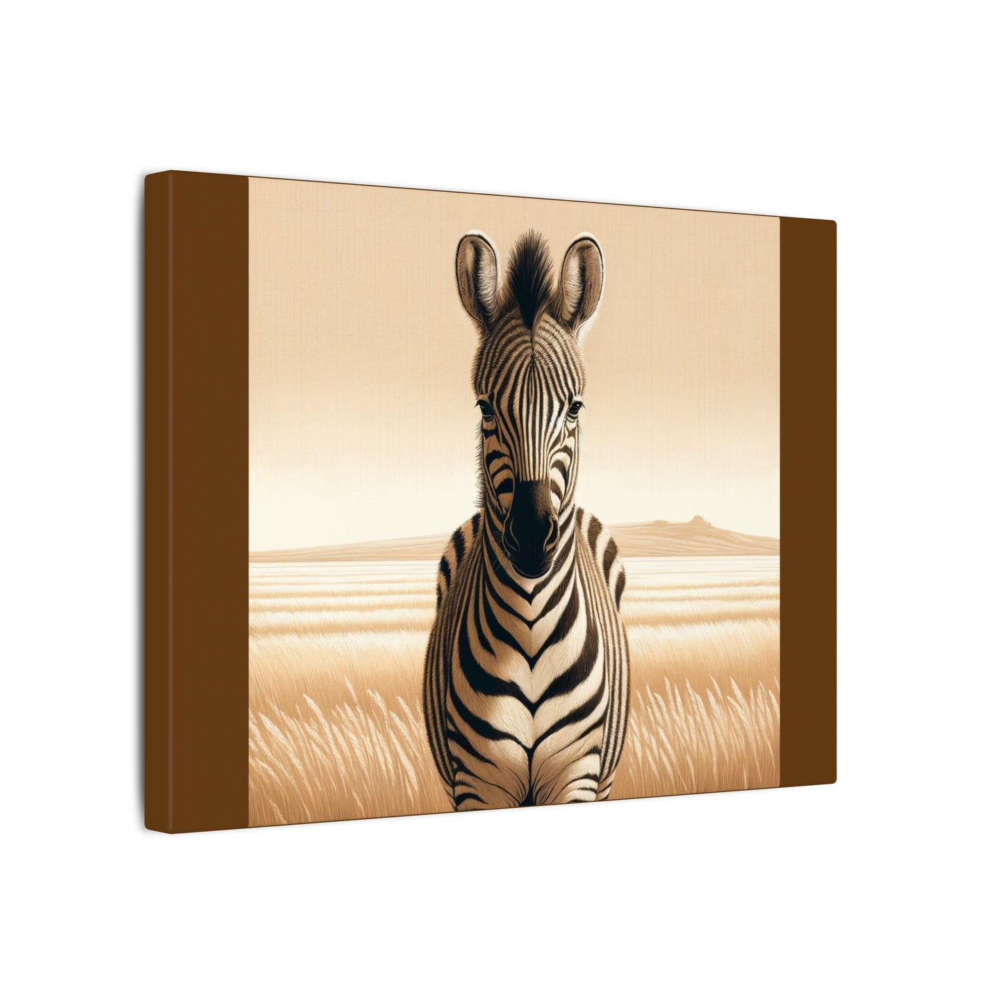 Toile zébrée vintage marron