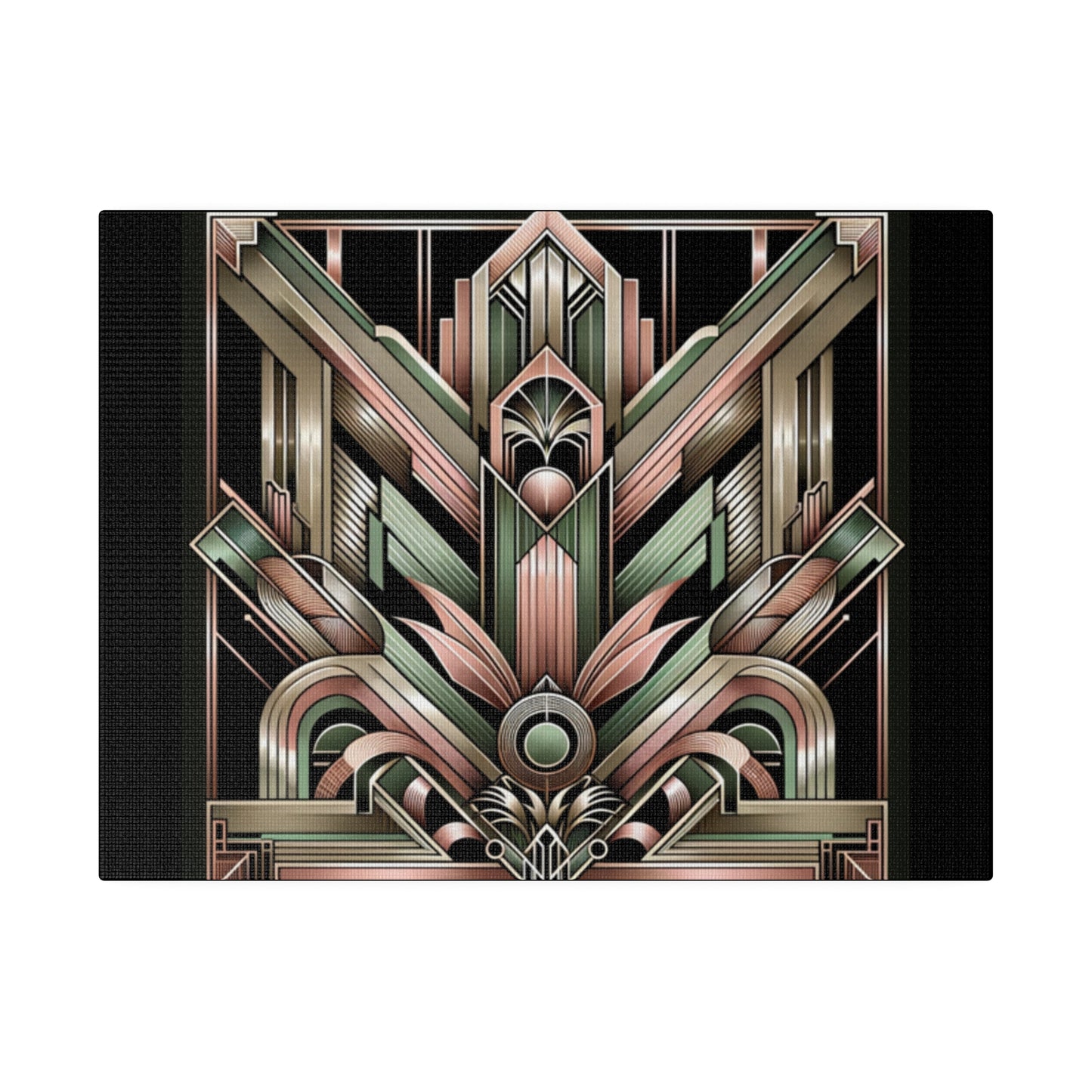 Miami Art Deco Wall Art for Living Room Home Decor for Office |Black Matte Canvas