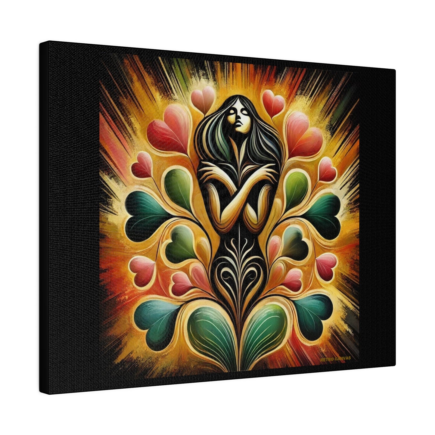 The Love Within- Black Matte Stretched Canvas