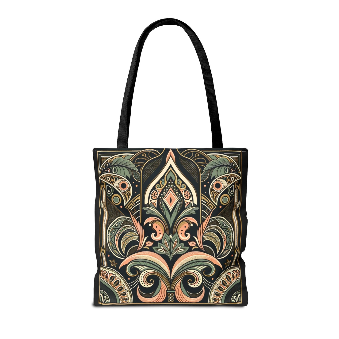 Art Deco Black Palm Surprise Tote Bag