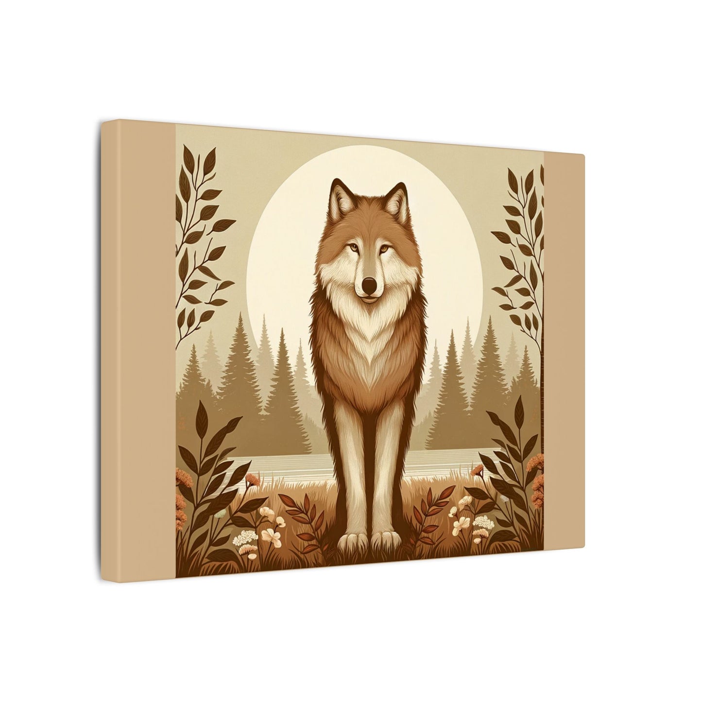 Vintage Wolf - Toile de jute beige