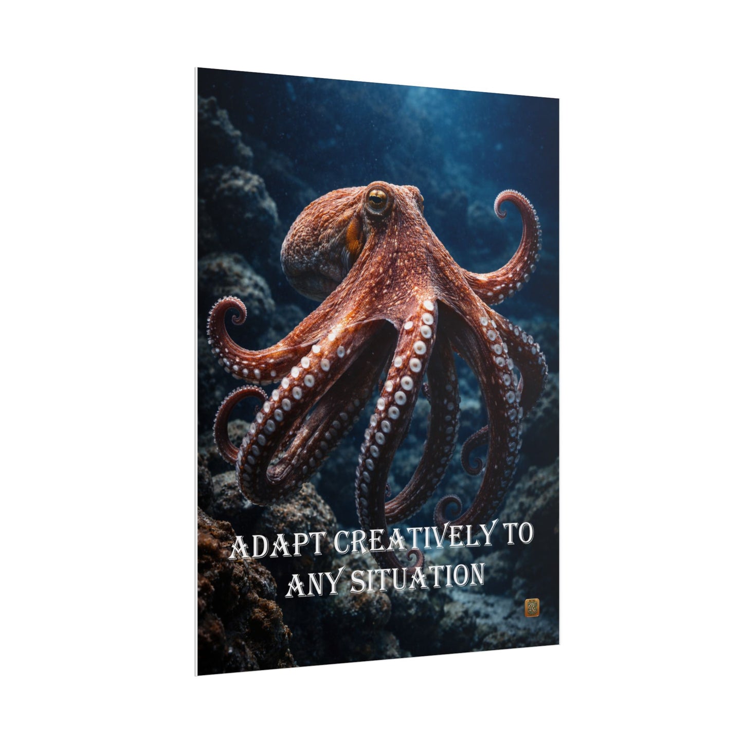 Octopus 'Adapt Creatively to Any Situation' Motivational Poster Wall Art