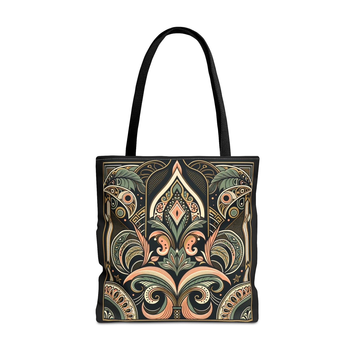 Art Deco Black Palm Surprise Tote Bag