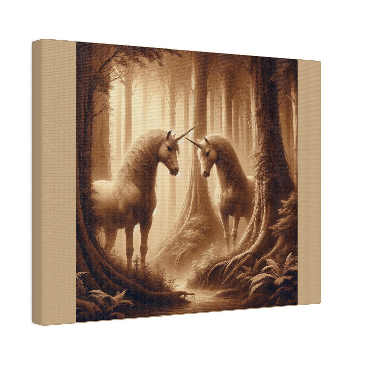 Mystical Forest - Tan Matte Stretched Canvas