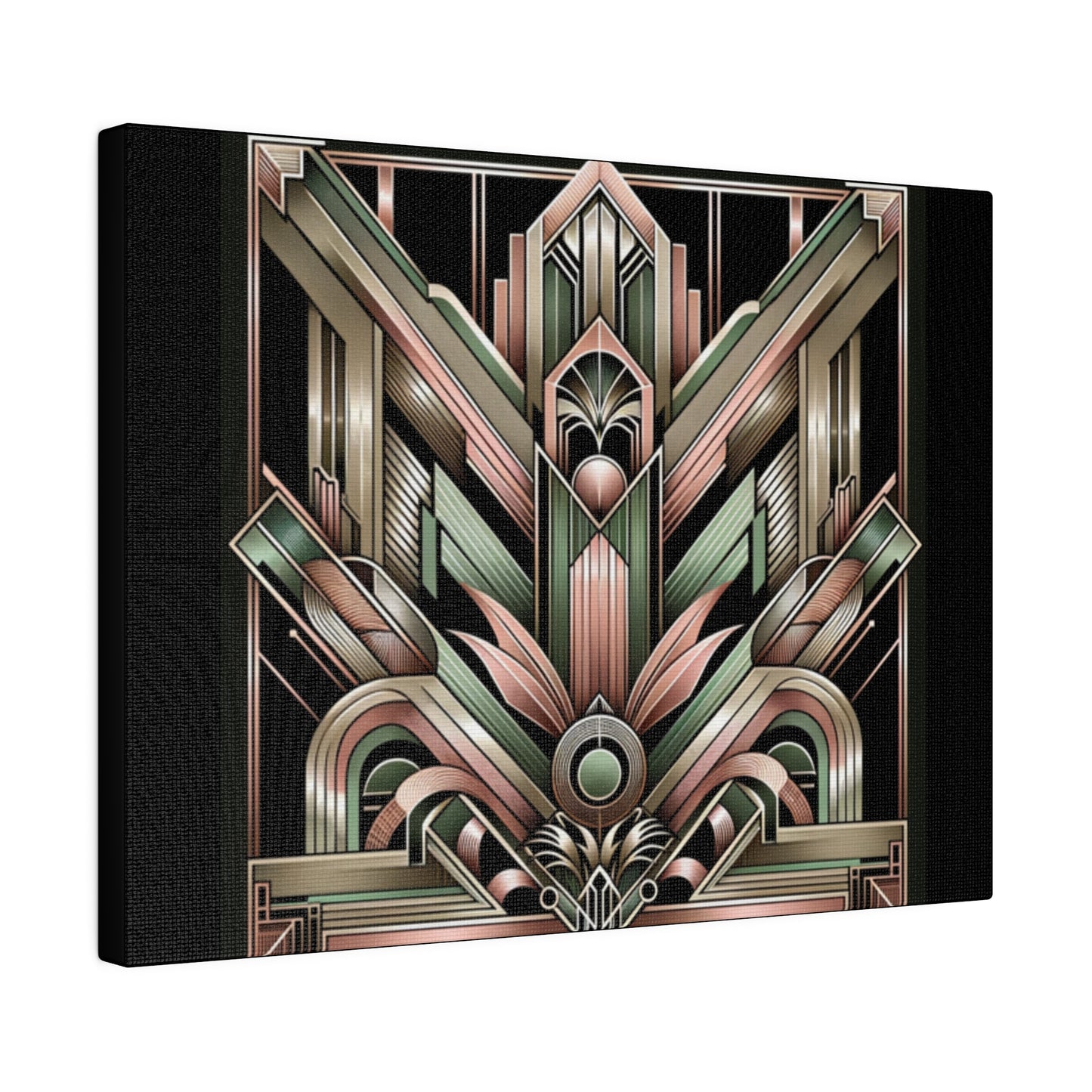 Miami Art Deco Wall Art for Living Room Home Decor for Office |Black Matte Canvas