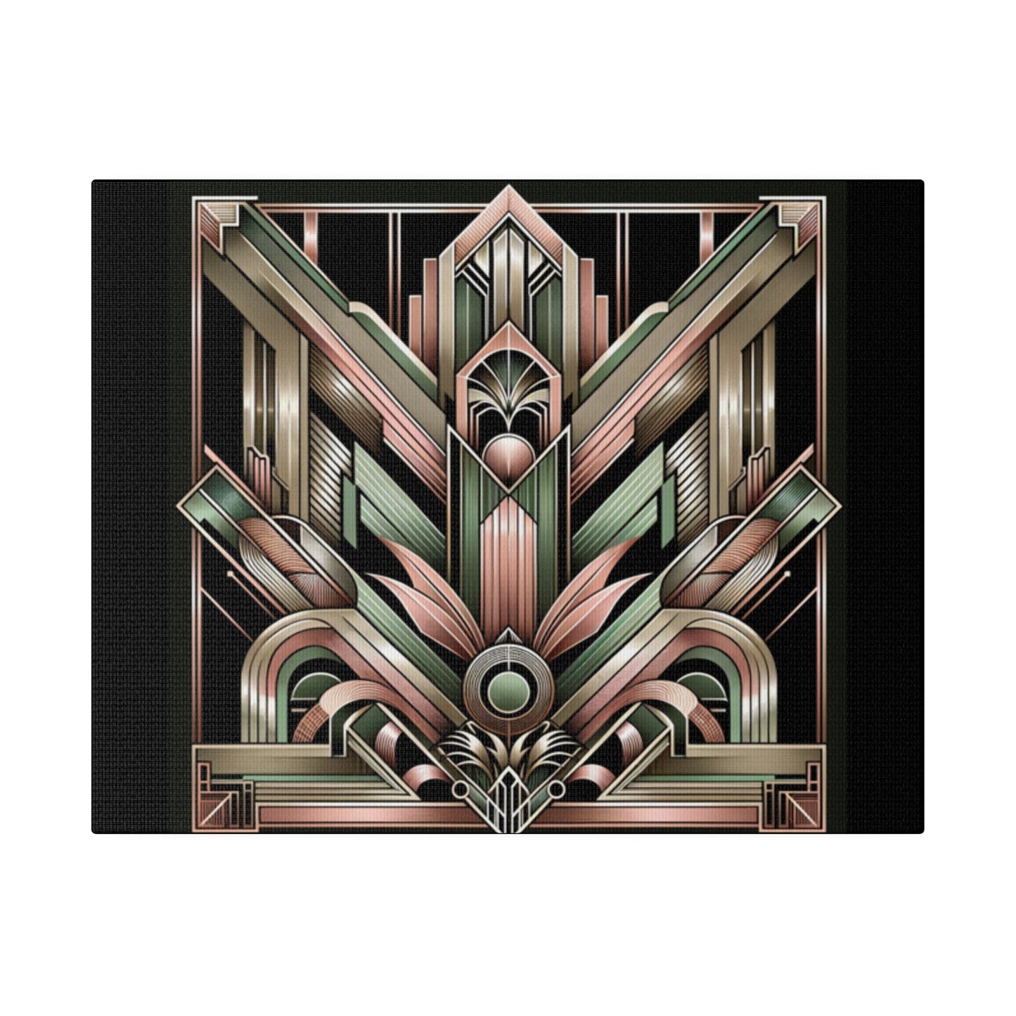 Miami Art Deco Wall Art for Living Room Home Decor for Office |Black Matte Canvas