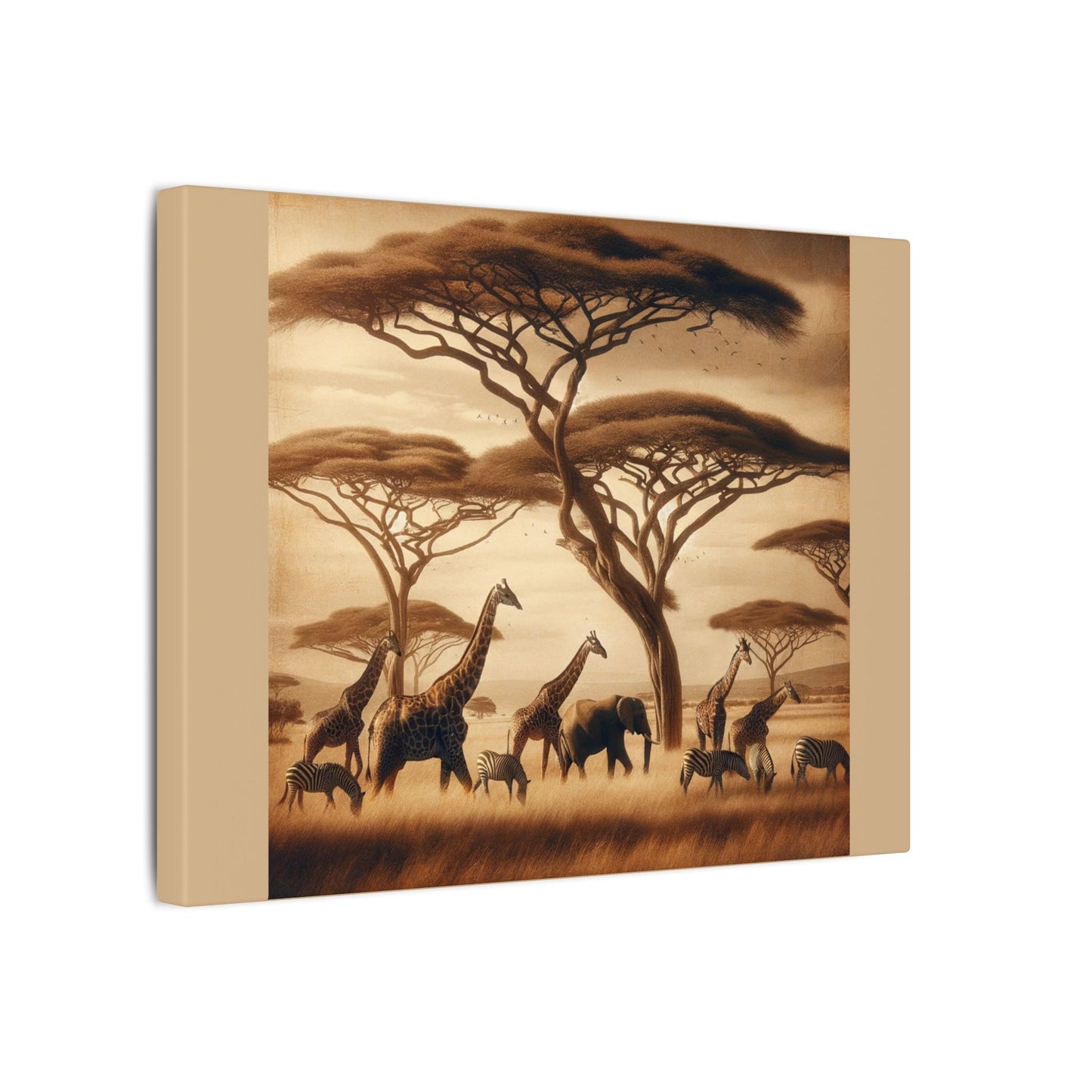 Safari - Enveloppe en toile beige