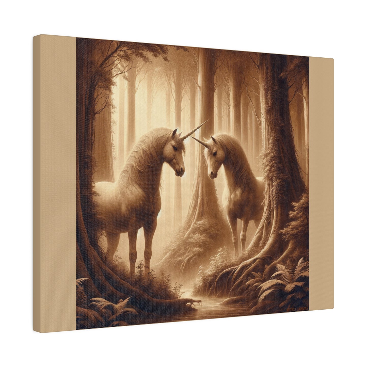 Mystical Forest - Tan Matte Stretched Canvas