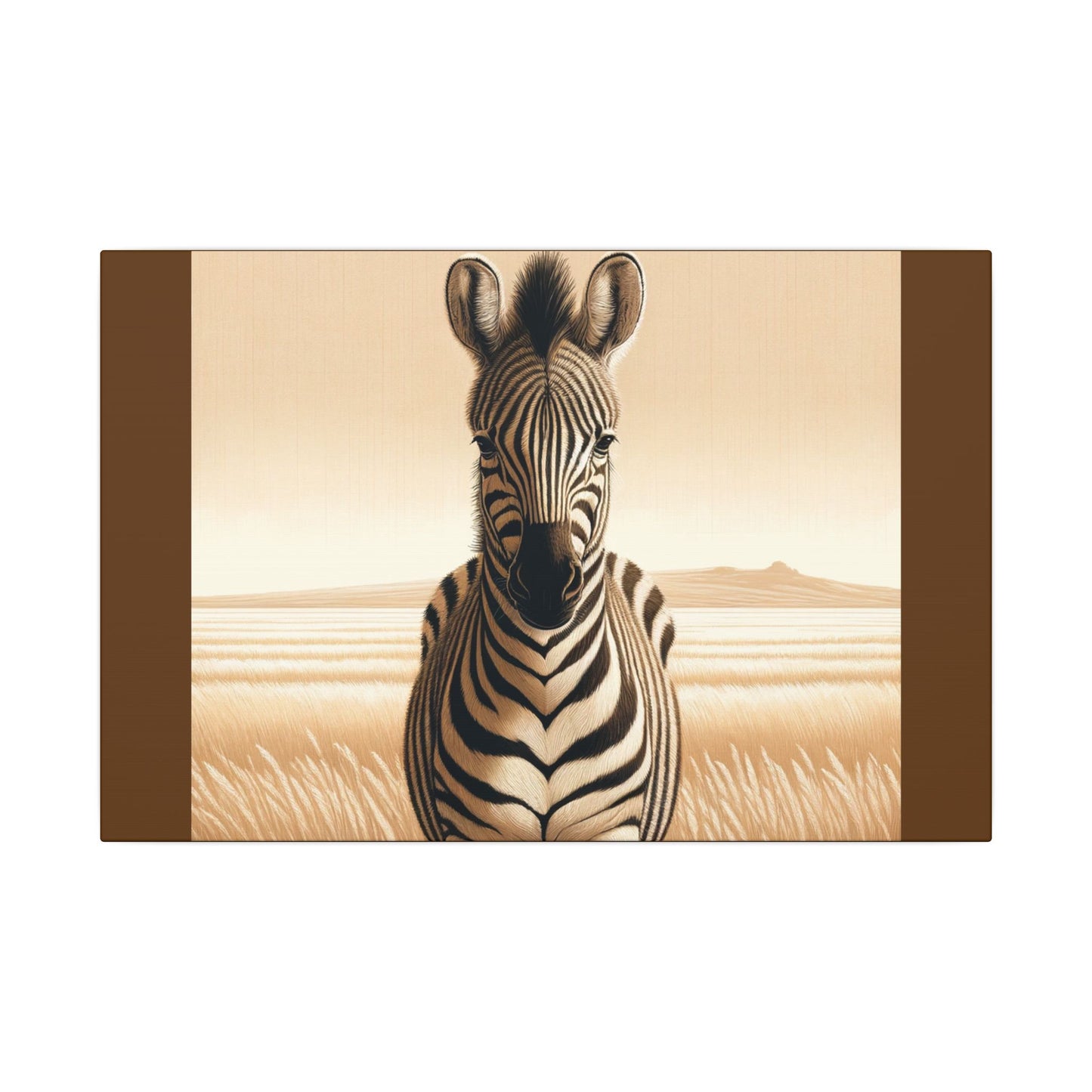 Toile zébrée vintage marron