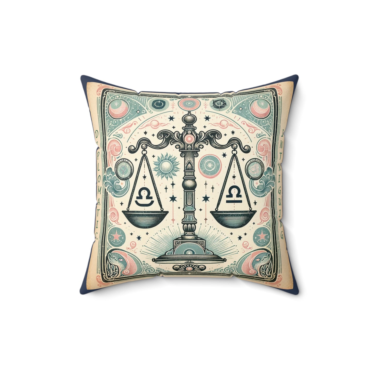 Balance vintage - Coussin en tissu bleu vintage