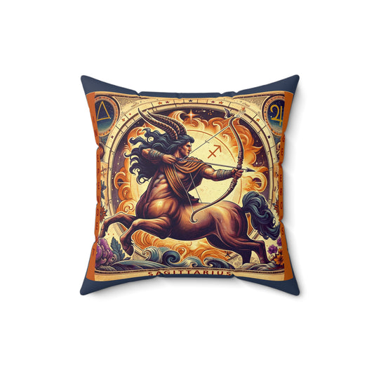 Vintage Sagittarius - Square Pillow w/ zipper